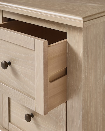 Julipa Imogen Ready Assembled Wooden 2 Drawer Side Table