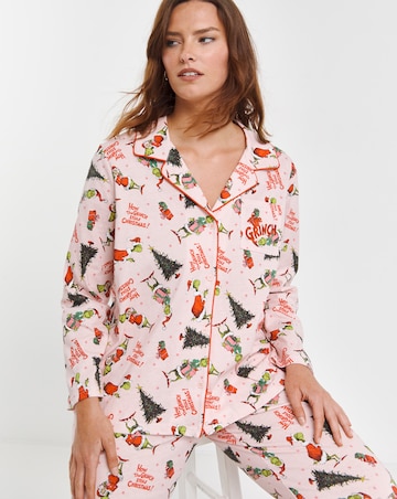 Christmas Grinch Button Through Pyjama Set