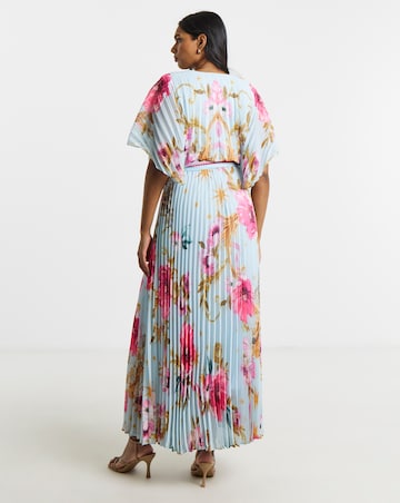Joanna Hope Printed Pleated Maxi Dress