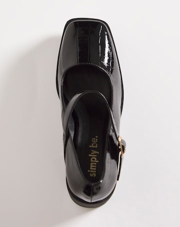 Reus Mary Jane Platform Heeled Shoes - Wide Fit (E)