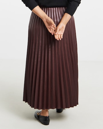 Simply Be Pu Pleated Midaxi Skirt