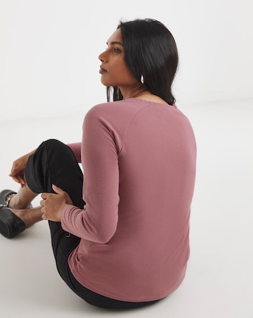 Simply Be Pink Lace Trim Top