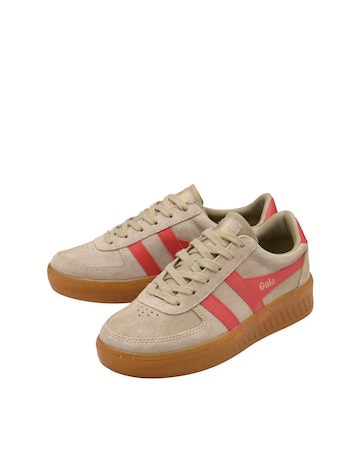 Gola Grandslam Suede Trainers - Bone/Coral/Gum
