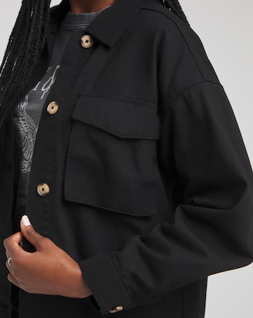 Black Utility Cargo Jacket