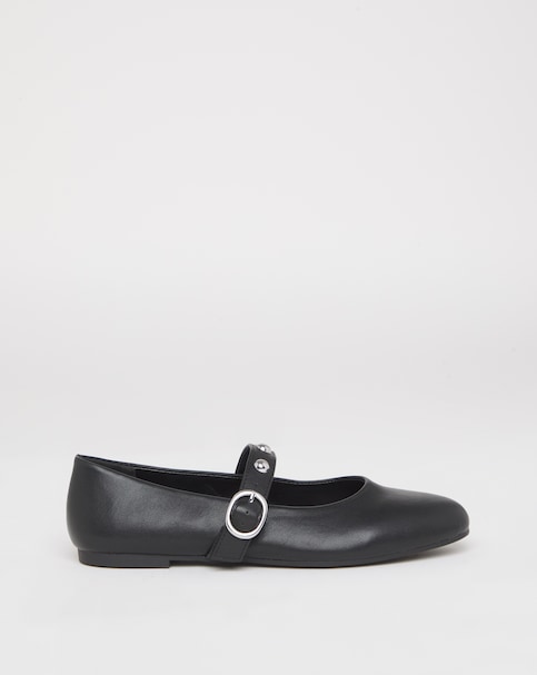 Optimism Studded Mary Jane Ballerina Shoes - Wide Fit (E)