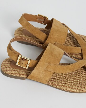Catalina Suede Toe Post Sandals - Extra Wide Fit (EEE)