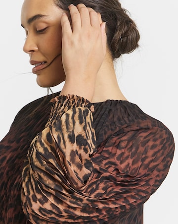 Joanna Hope Pleated Chiffon Blouse
