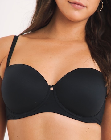 Figleaves Smoothing Multiway Balcony Bra (B-GG) Black