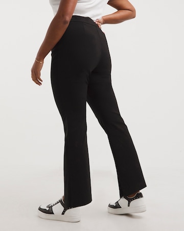 Black Super Stretch Side Bengaline Split Trouser