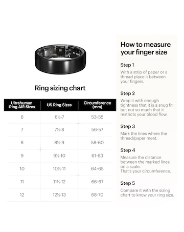 Ultrahuman Ring AIR Bluetooth Smart Ring - Air Gold - Size 8