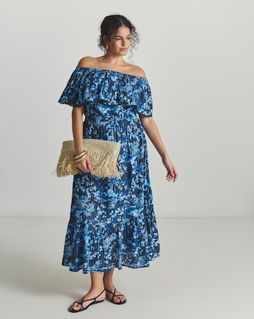 Figleaves Lisbon Bardot Maxi Beach Dress