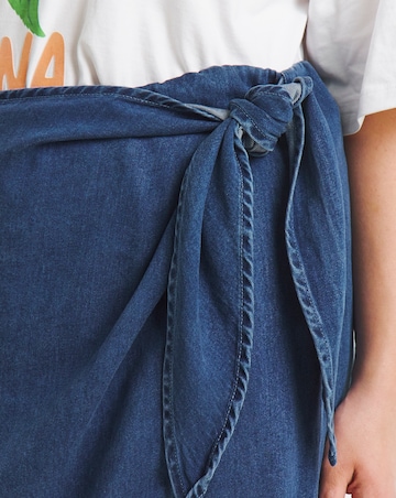 Indigo Denim Wrap Skirt