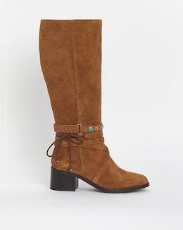 Joe Browns Knee High Suede Boot EEE Fit Super Curvy Calf