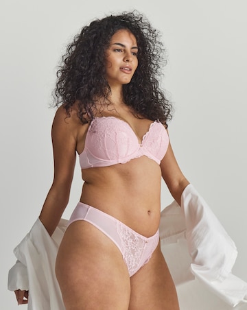 Ann Summers Sexy Lace Planet Plunge Bra Pale Pink