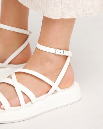 Simply Be Phoebe Strappy Flatform Sandals - Wide Fit (E)