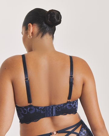 Amore Padded Balcony Wired Bra Navy Blue