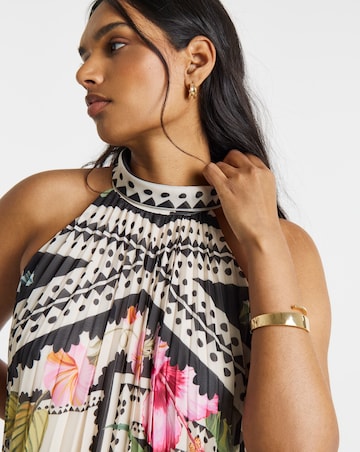 Joanna Hope Pleated Trapeze Dress