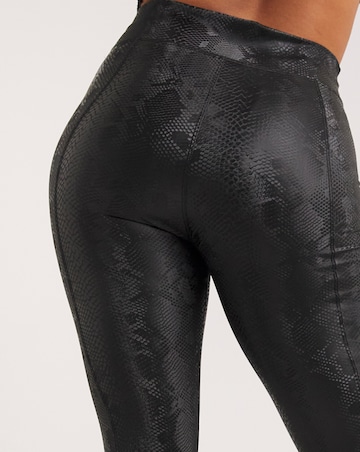 Ann Summers PU Snake Seamed Leggings Black