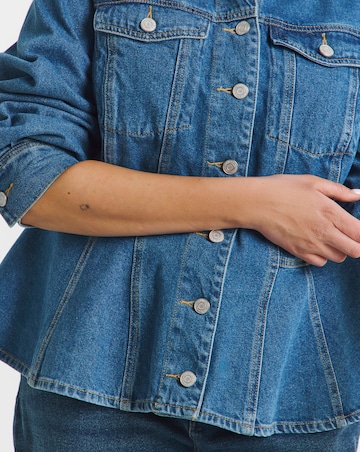 Simply Be Mid Wash Denim Peplum Jacket