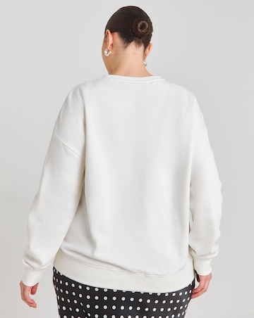 Ecru Berlin Embroidered Sweatshirt