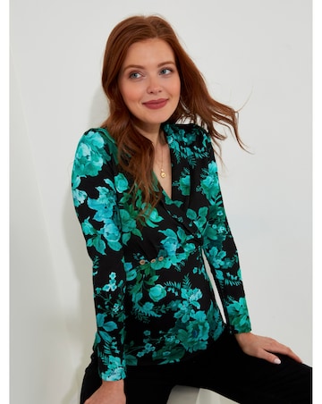 Joe Browns Hallie Jersey Print Wrap Top