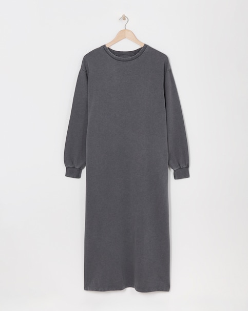 Simply Be - Women's Acid Wash Midi Sweatshirt Dress - Size 10 - Acid wash - 100% Cotton