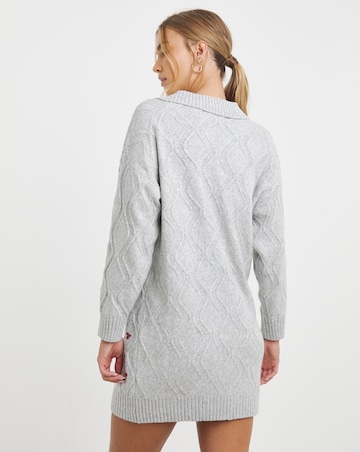 Native Youth Floral Applique Knitted Jumper Dress