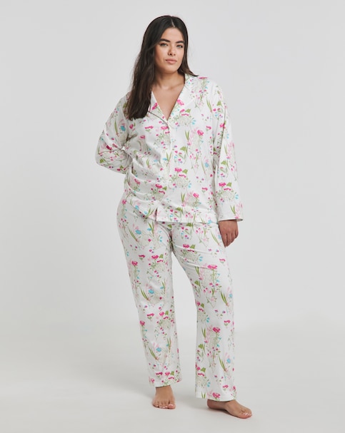 Pretty Secrets Spring Print Cotton Button Through Pyjama Set