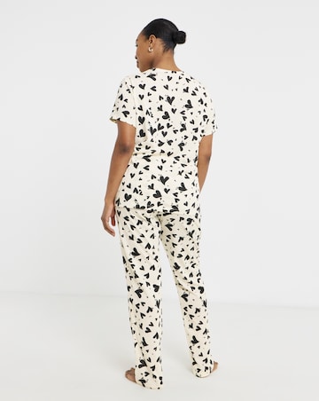 Pretty Secrets (2 Pack) Value Pyjama Sets Heart Print/Black