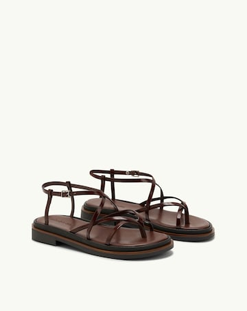Nobodys Child Brown Leather Strappy Sandals - Standard Fit (D)