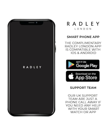 Radley Series 57 AMOLED Leather Silicone Strap Smart Watch - Ink