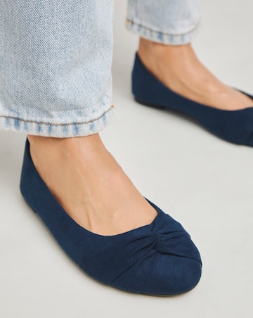 Nova Twist Front Ballerina Shoes Extra Wide EEE Fit