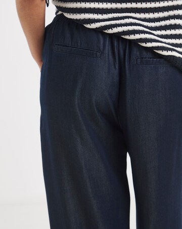 Indigo Tencel Tie Waist Balloon Jeans