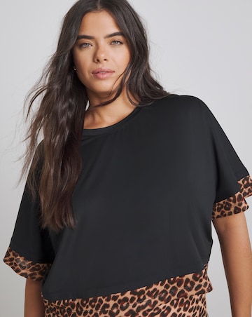 Simply Be SB3 Leopard Print Active T-Shirt