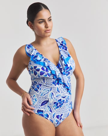 MAGISCULPT Medium Control Ruffle Swimsuit