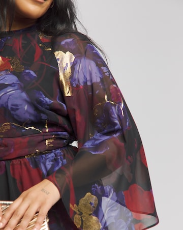 Joanna Hope Printed Maxi Dress With Gold Foil