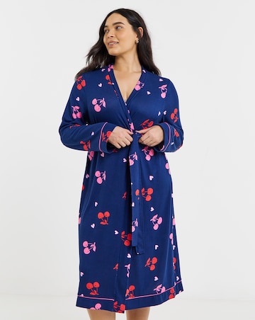Pretty Secrets Supersoft Dressing Gown Cherry Print