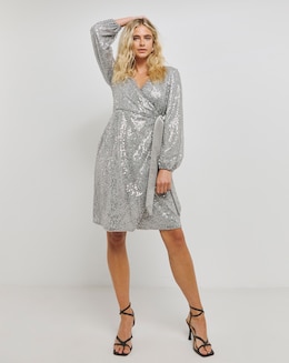 Chi Chi V Neck Sequin Mini Dress