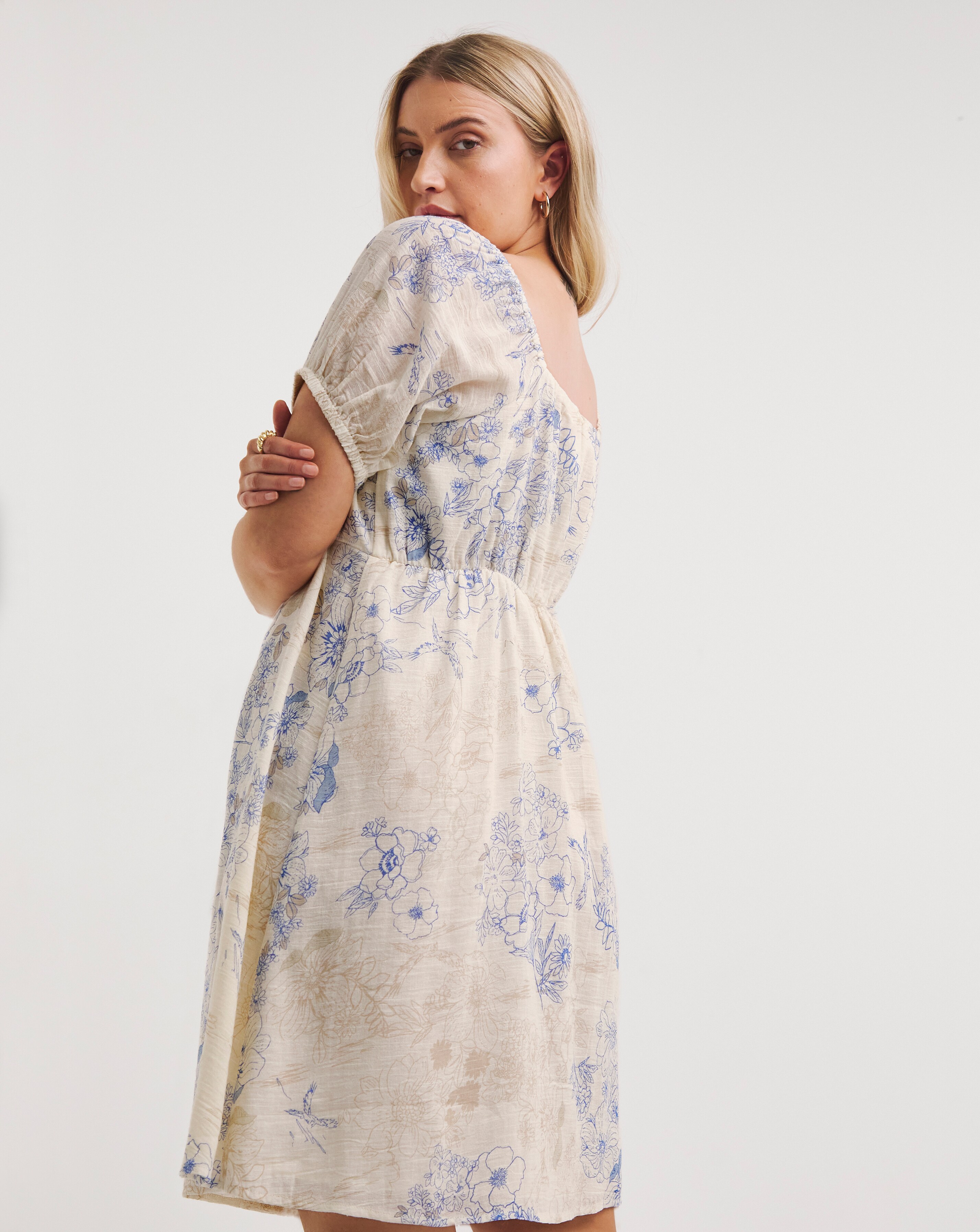 Linen tea dress cheap