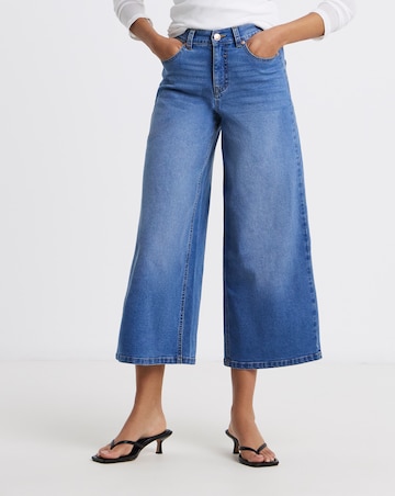 Pretty Blue 24/7 Crop Wide Leg Jeans
