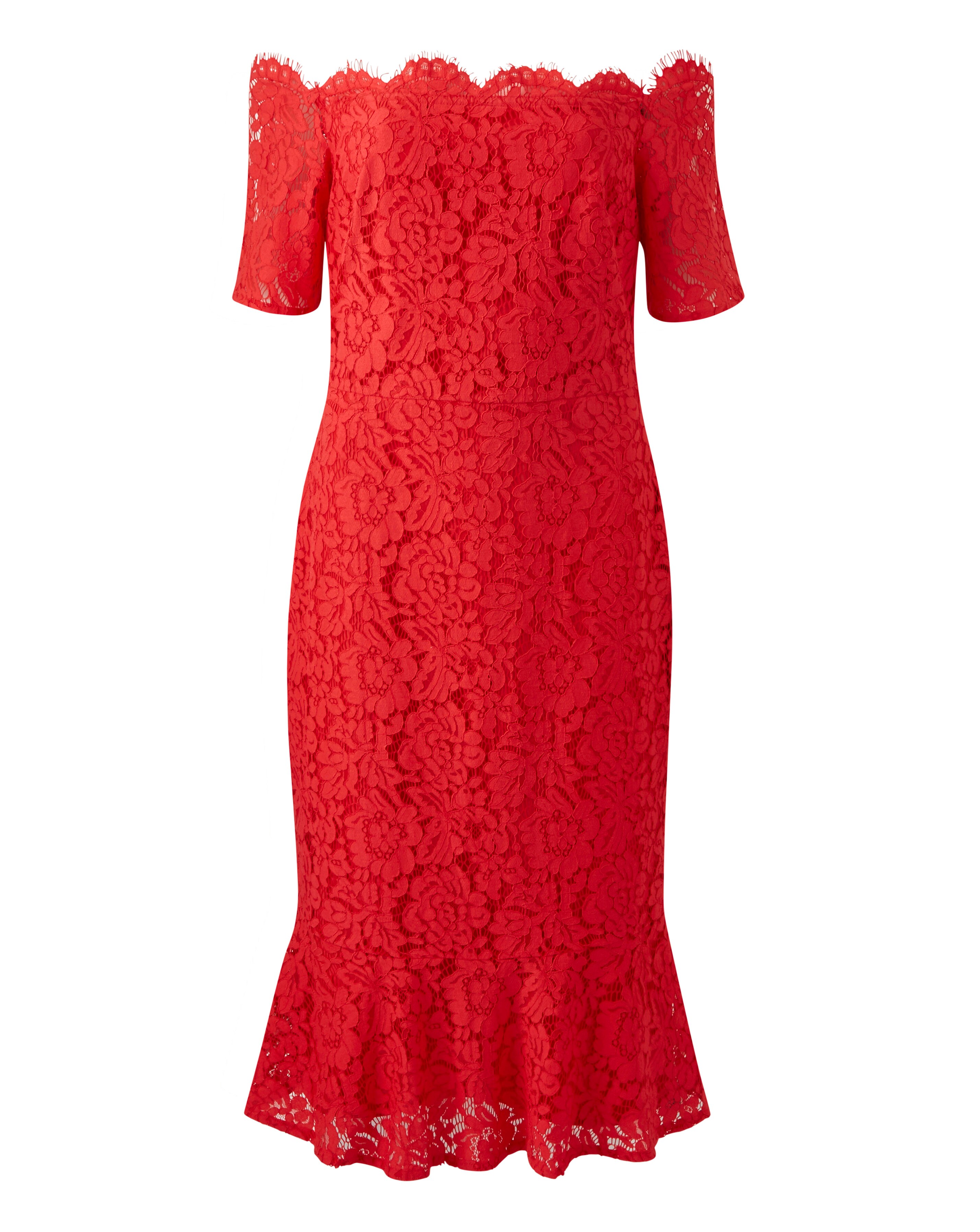 Oasis red bardot dress outlet