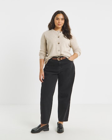 Cosy Yarn Oatmeal Crew Neck Cardigan