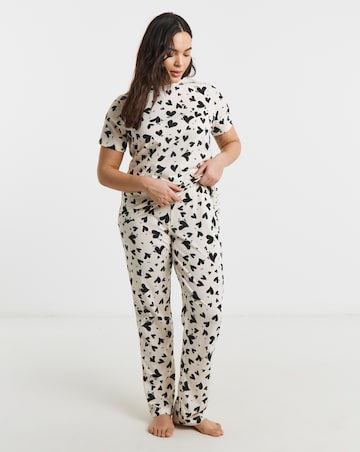 Pretty Secrets (2 Pack) Value Pyjama Sets Heart Print/Black