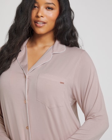 Figleaves Camelia Modal Button Down Night Shirt