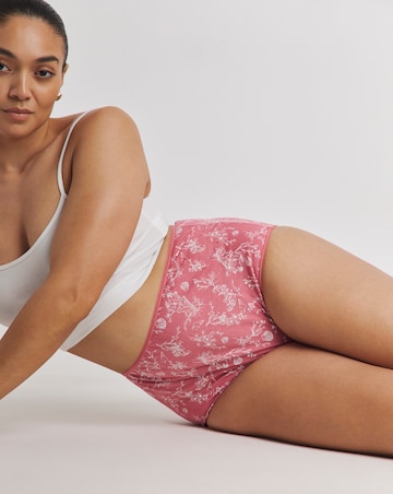 Pretty Secrets 7 Pack Cotton Full Fit Brief Knickers Shell Print