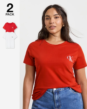 Calvin Klein Jeans Plus 2-pack Monologo Slim Tee
