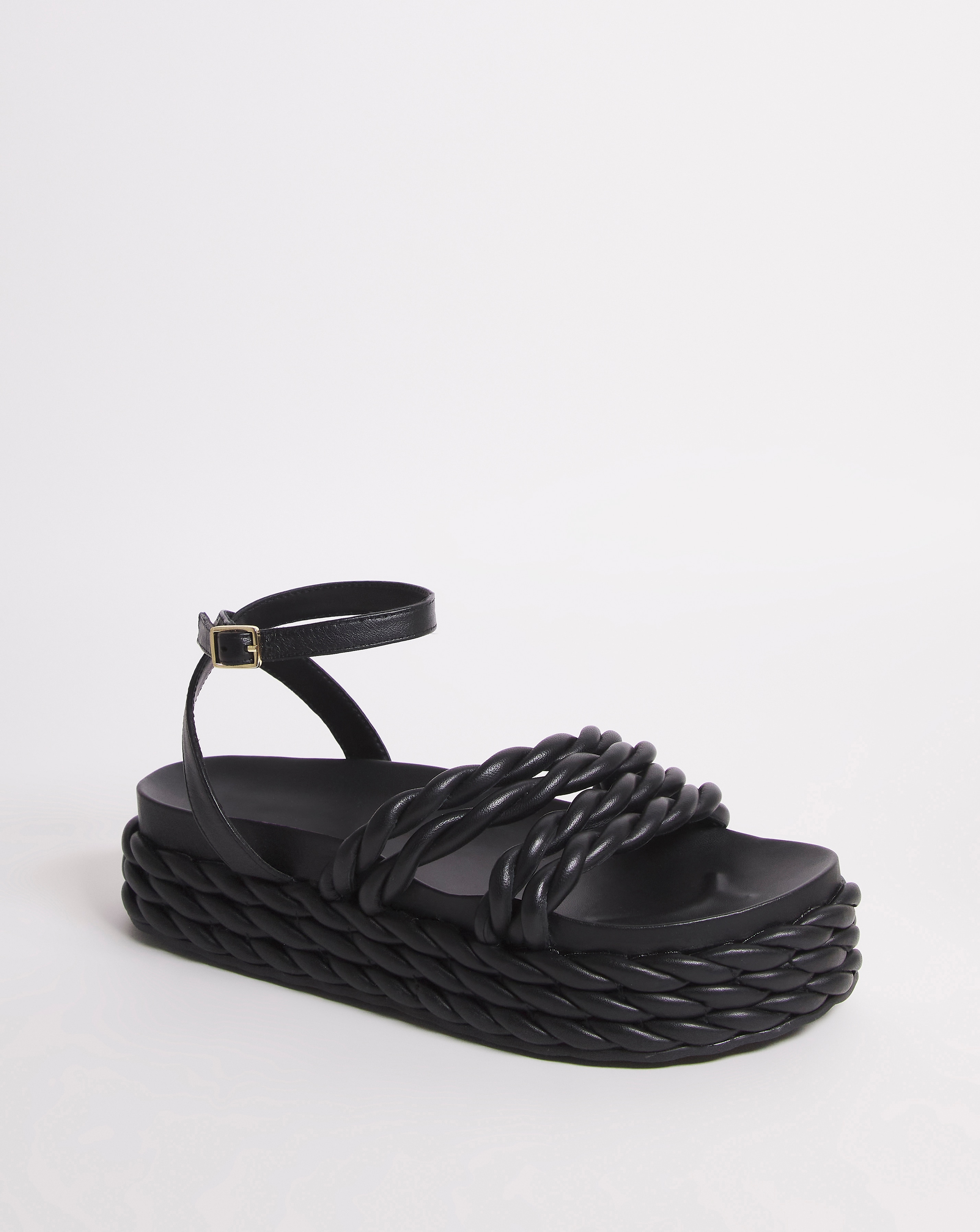 Kiara Rope Flatform Sandals Extra Wide Fit Simply Be