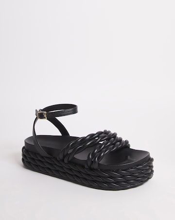 Kiara Rope Flatform Sandals Wide Fit