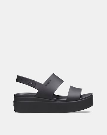 Crocs Black Brooklyn Low Wedge Sandals