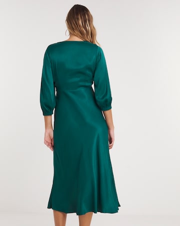 Joanna Hope Heavy Satin Midi Dress